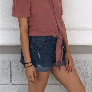 Old navy distressed denim shorts size 2 small